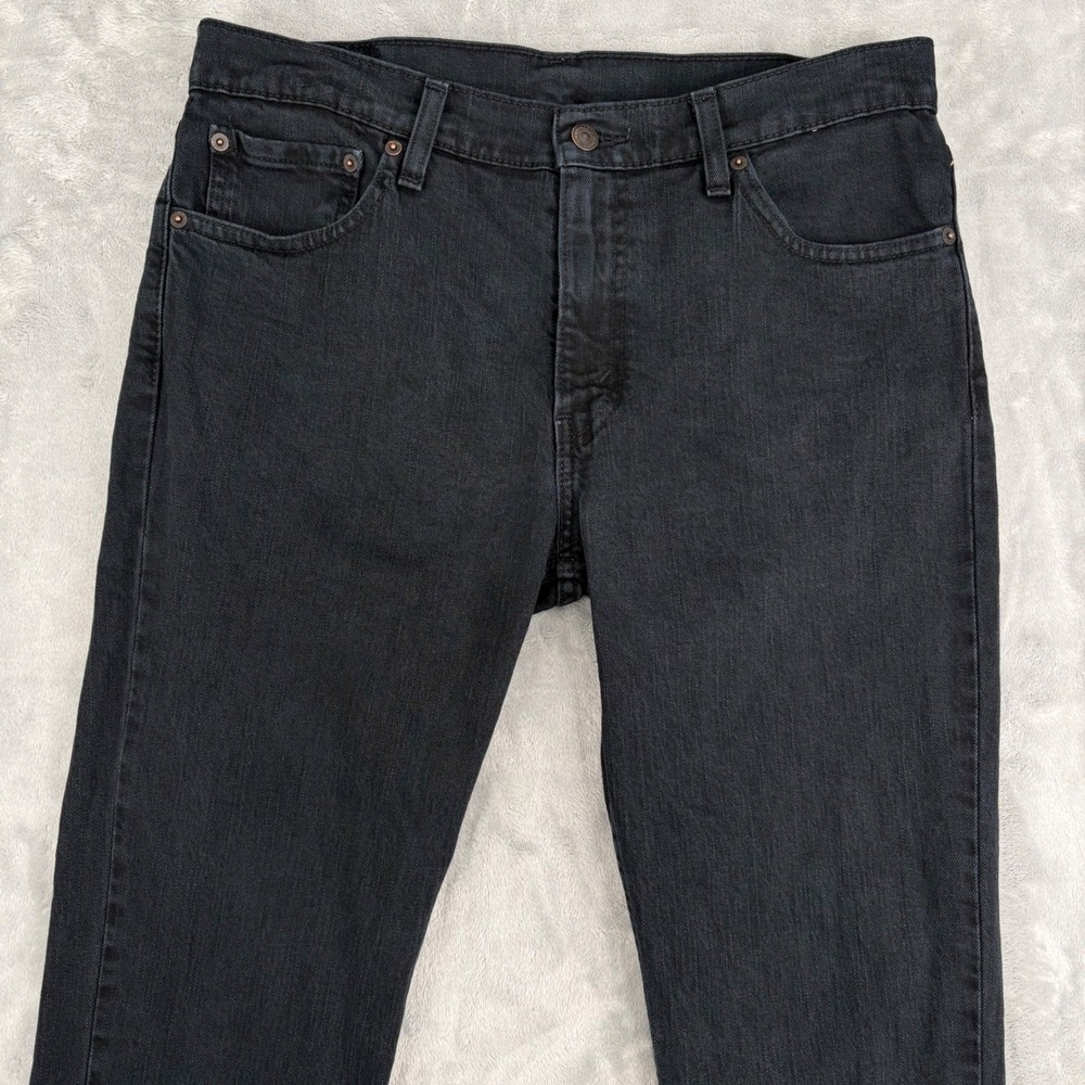 Levi's Jeans Mens 33x32 (Fits 33x31.5) Black 511 Slim Fit Dark Wash Classic - Picture 4 of 12